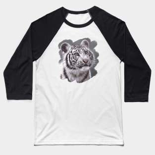 White Tiger Cub painting Baseball T-Shirt